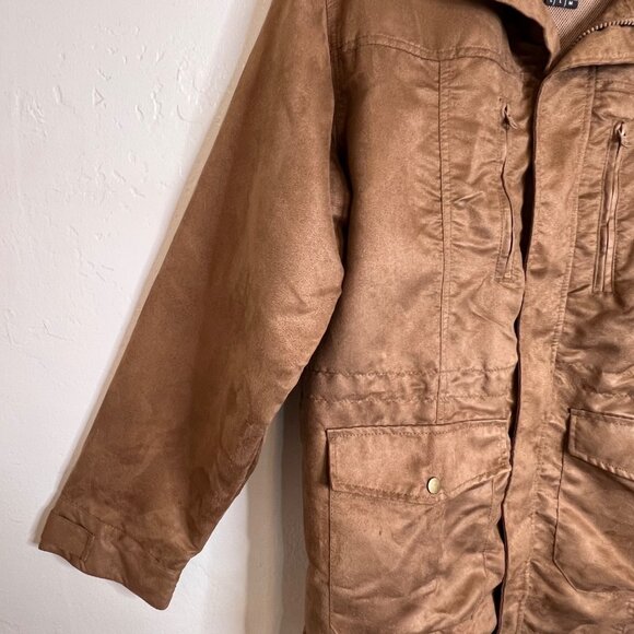 Atlas For Men Ochre Brown Safari Full-Zip Lightweight Jacket L Comfortable Poc - Picture 5 of 16